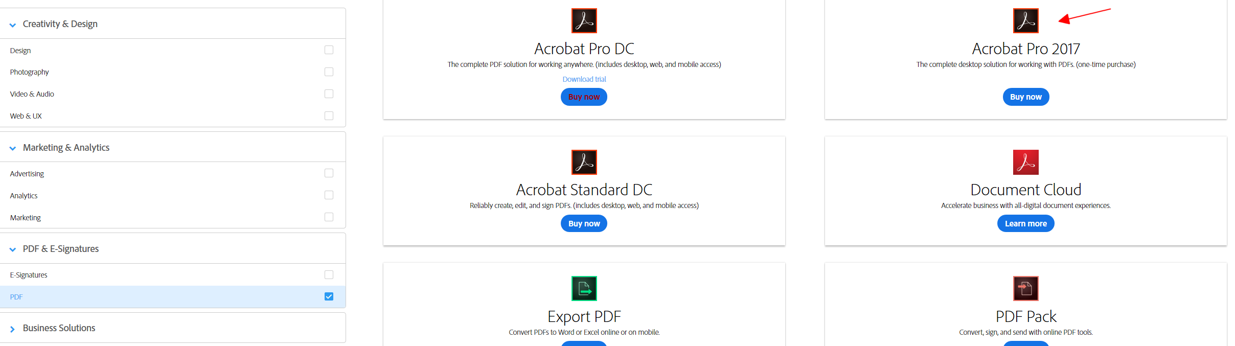 Where to buy Adobe Acrobat Standard DC